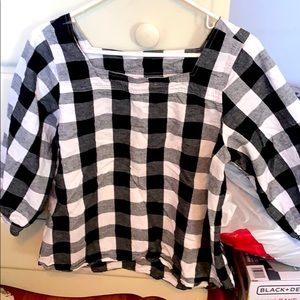 Black and white checkered shirt